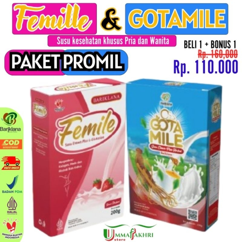 

FEMILE DAN GOTAMILE susu etawa promil kesuburan pria & wanita 200g enak dan sehat