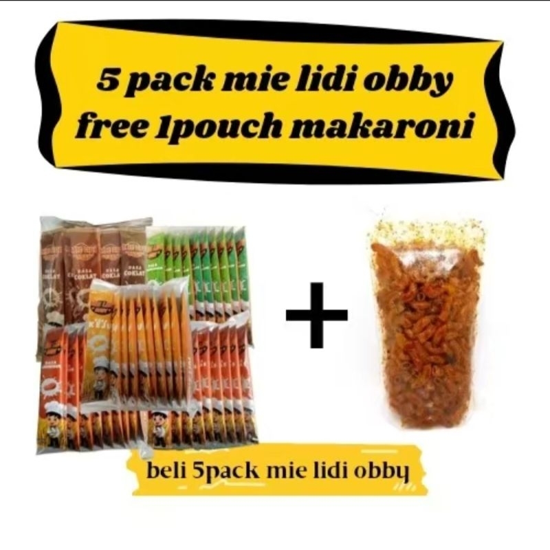 

Mie Lidi Obby - Beli 5 Pack Mie Lidi Obby Free Makaroni 1Pouch