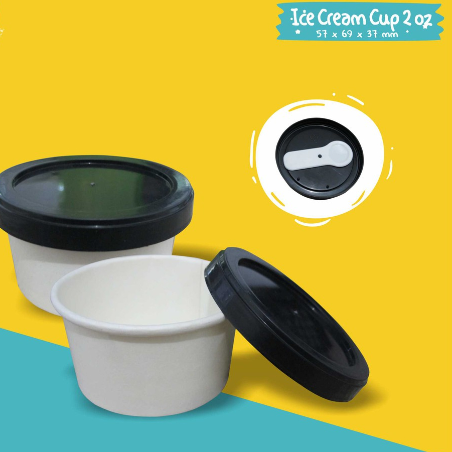 

ICE CREAM CUP 2 OZ ( ISI 50PCS )