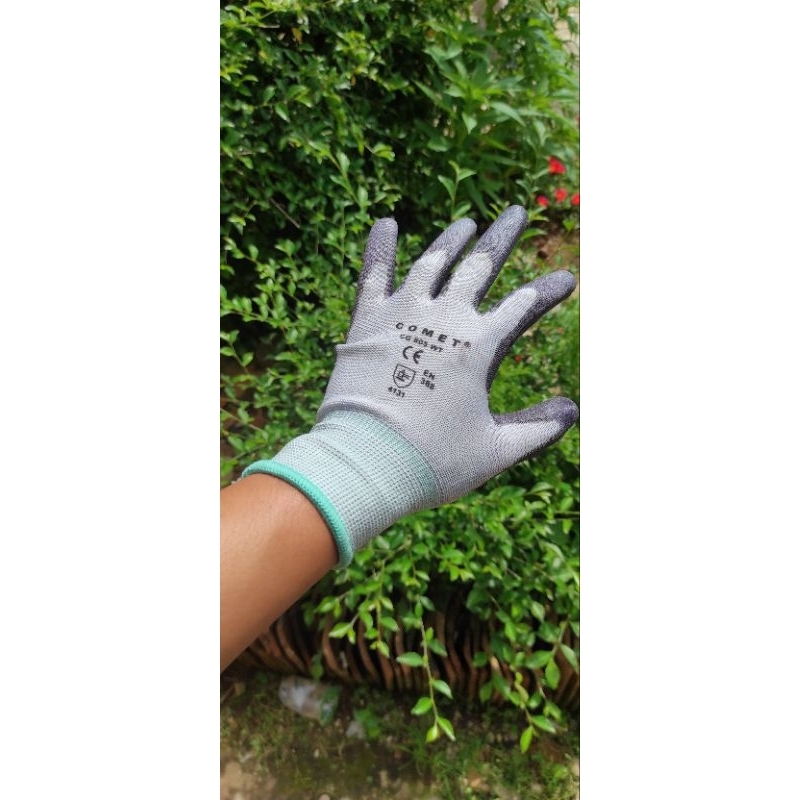 Sarung Tangan Komet abu serbaguna cocok untuk kerja proyek pembangunan berkebun otomotif