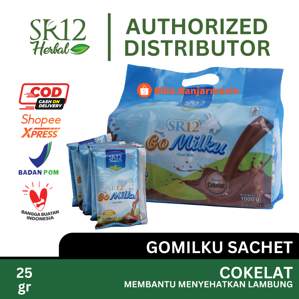 

Sachet Gomilku Cokelat 40pcs Renceng SR12 Go Milku Saset Renteng Coklat Susu Bubuk Kambing Etawa