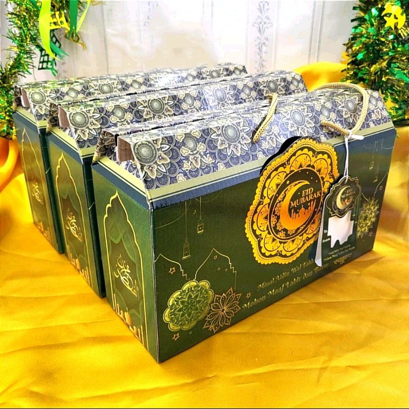 

box hampers idulfitri untuk 3 toples tabung