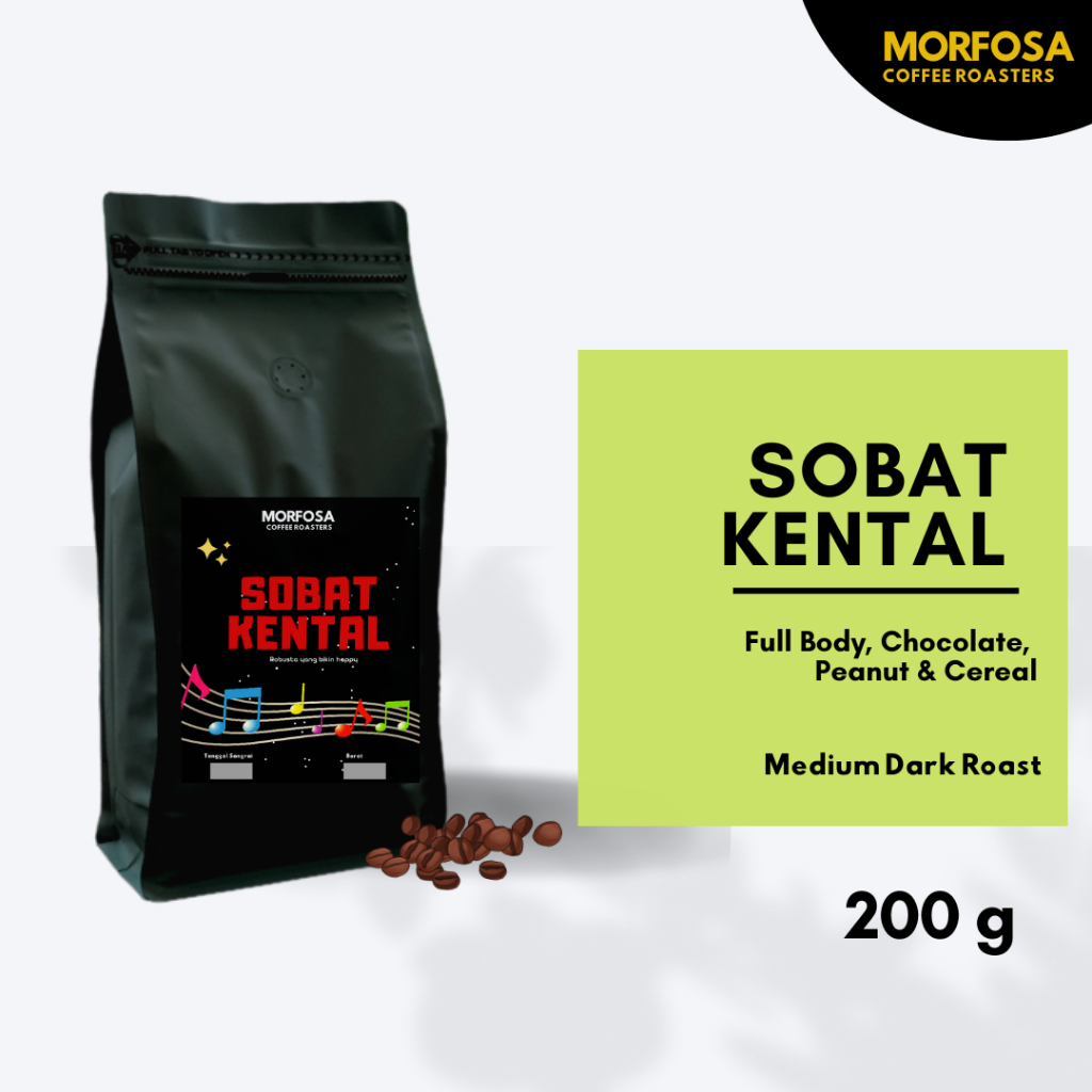 

MORFOSA COFFEE Biji Kopi Bubuk Robusta Sobat Kental Coffee Powder 200gr
