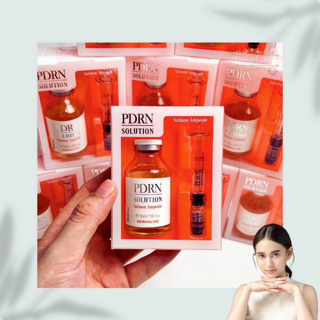 Dermaline PDRN Solution Salmon Ampoule Acne Serum Original Essence Whitening Skin Booster 35ml