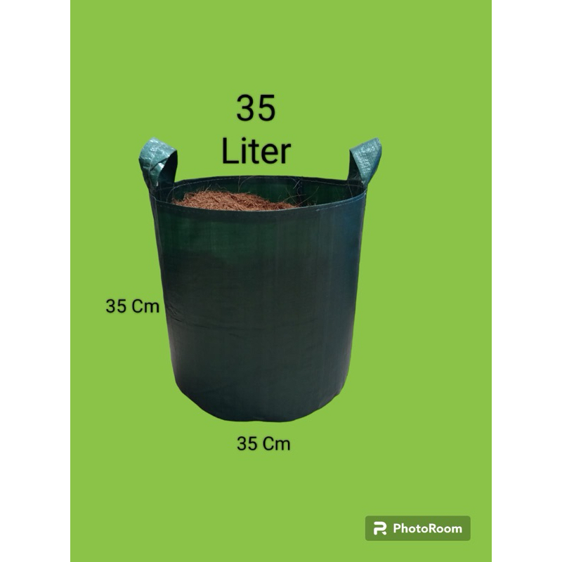 PLANTER BAG 35 liter HIJAU SILINDER