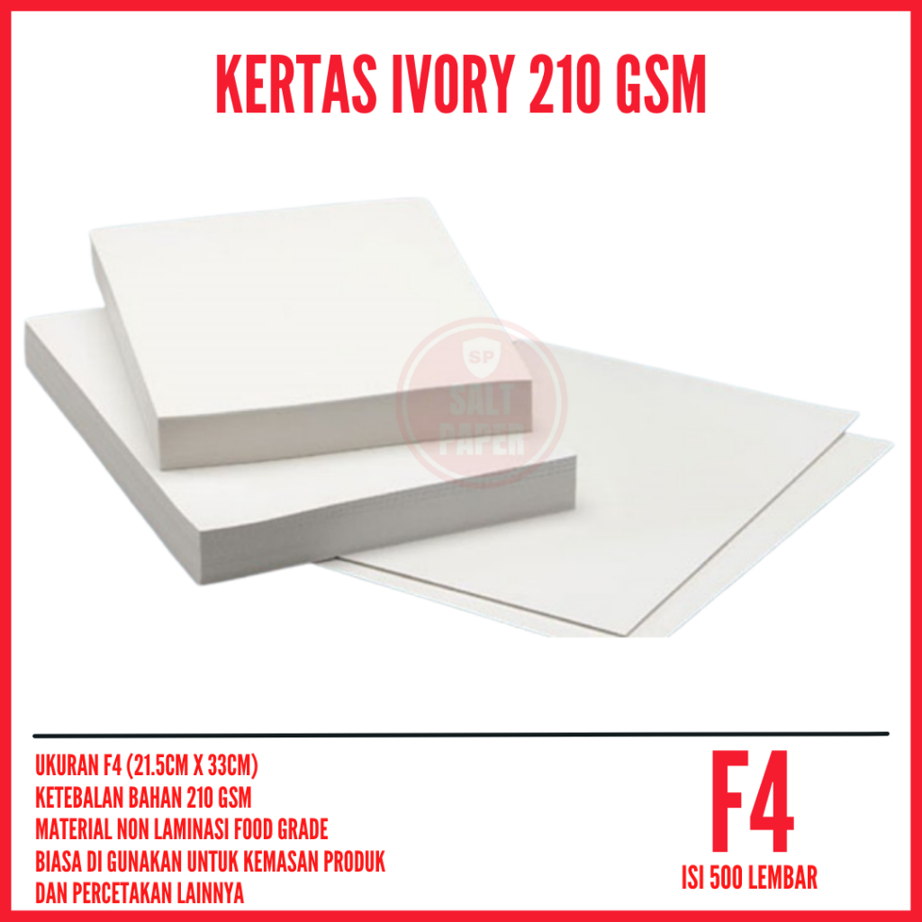 

kertas ivory 210 gsm F4 isi 500 lembar kertas ivory F4 kertas ivory 210 gram
