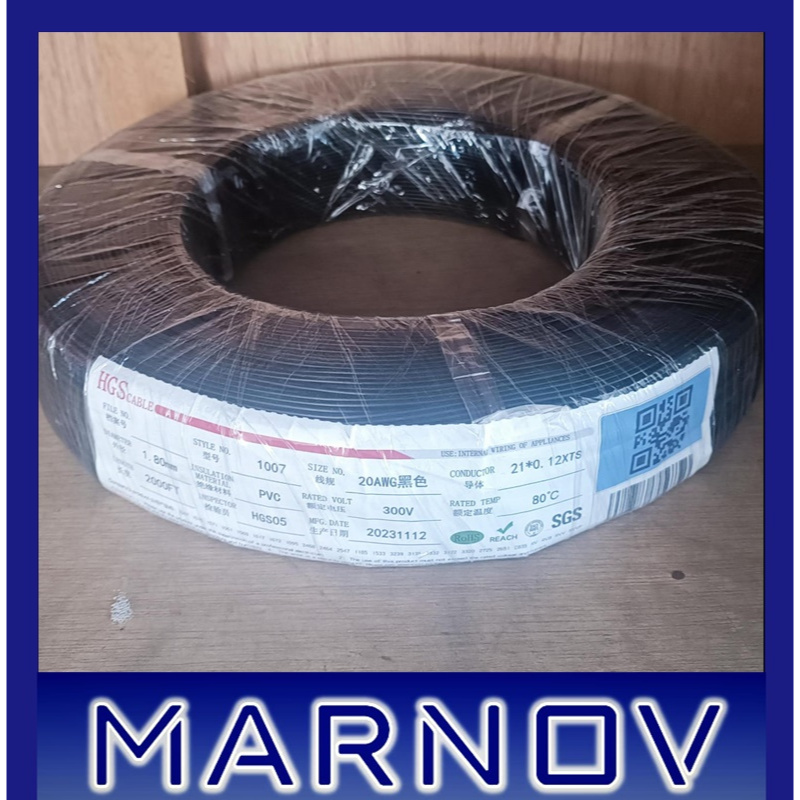 AWG 20 Hitam AWG20 Kabel Cable Serabut Roll Silver Tinned Timah