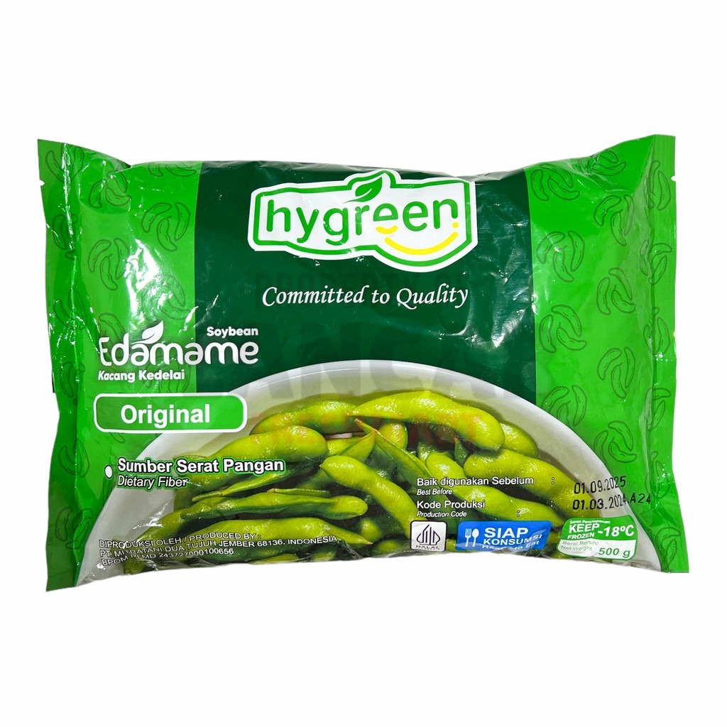

EDAMAME 500 GR HYGREEN EDAMAME FROZEN MITRATANI EXPORT QUALITY 500 GR