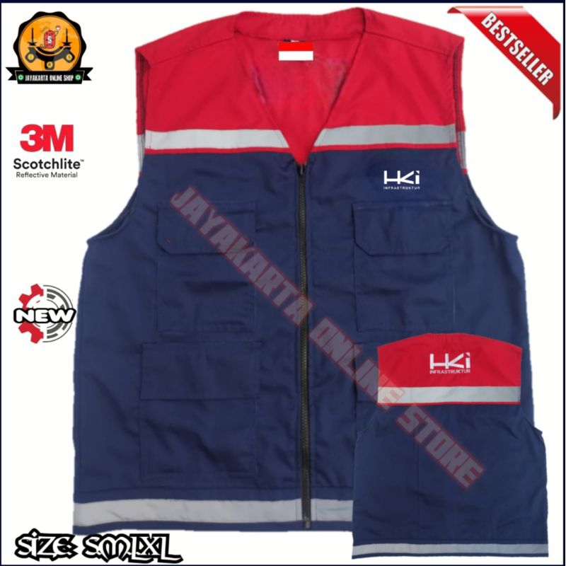 ROMPI SAFETY HKI 3M SCOTLITE DRILL FABRIC CUSTOM BORDIR-ROMPI SAFETY CUSTOM 3M SCOTLITE