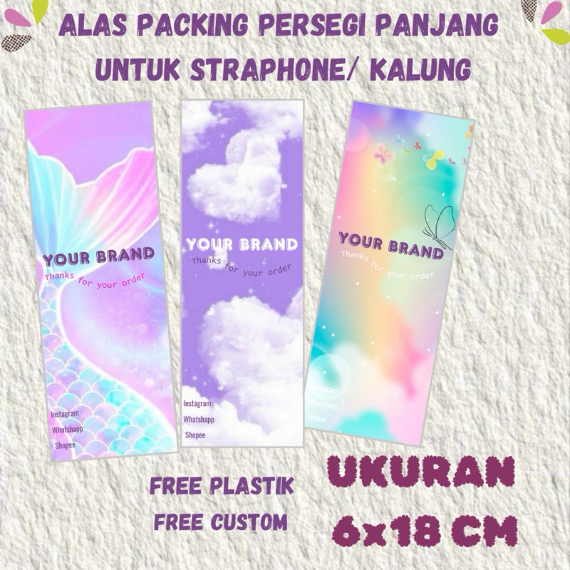 

ALAS PACKAGING STRAPHONE / ALAS PACKAGING PERSEGI PANJANG / ALAS PACKING KALUNG / ALAS PACKING FREE PLASTIK