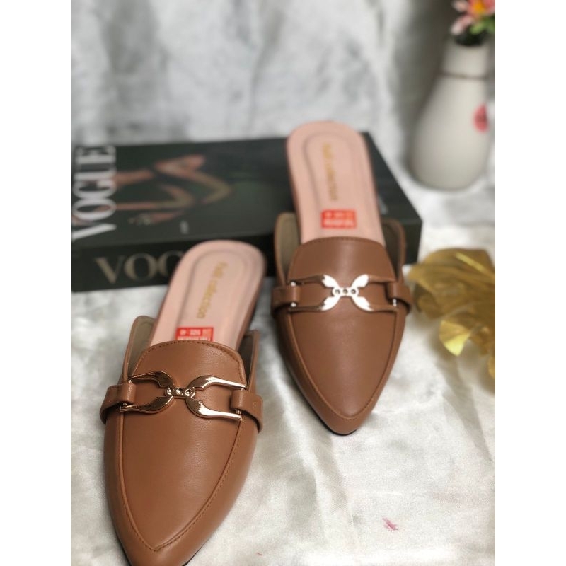 SENDAL WANITA SLIP ON / SENDAL SEPATU WANITA SLIP ON HAK 3cm nyaman dan empuk