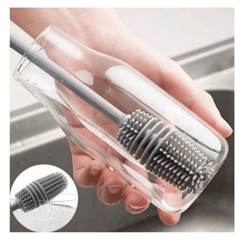 Sikat botol silikon/sikat botol serbaguna/sikat botol gagang panjang