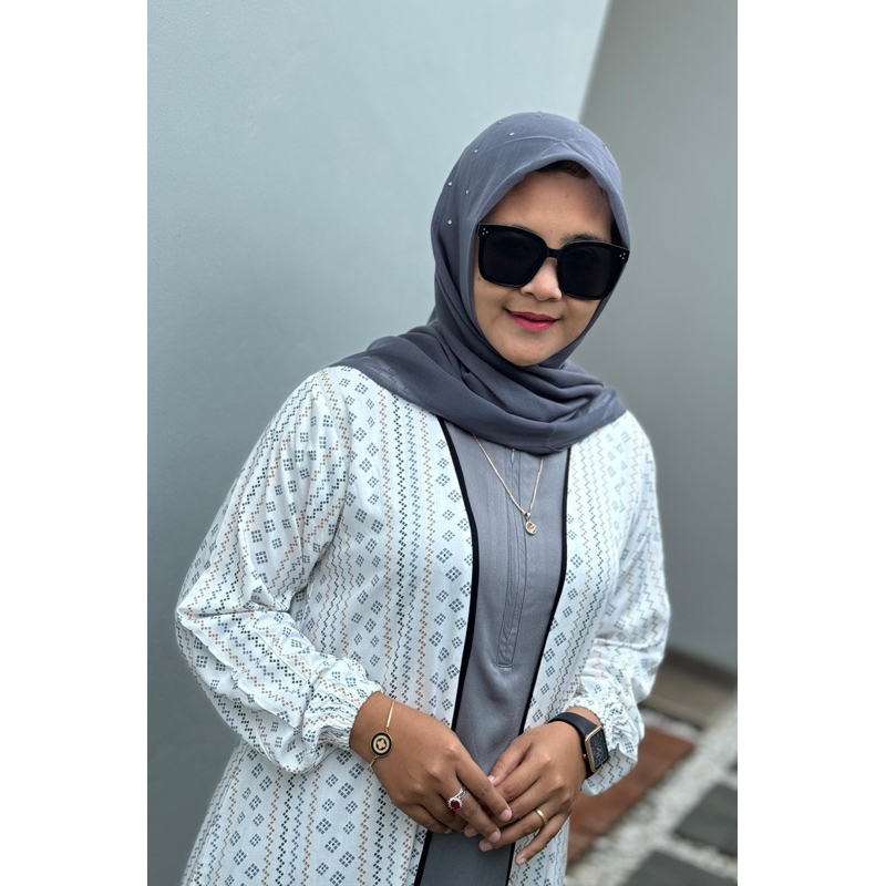 dress saulin store/ gamis putih saulin/ dress putih saulin