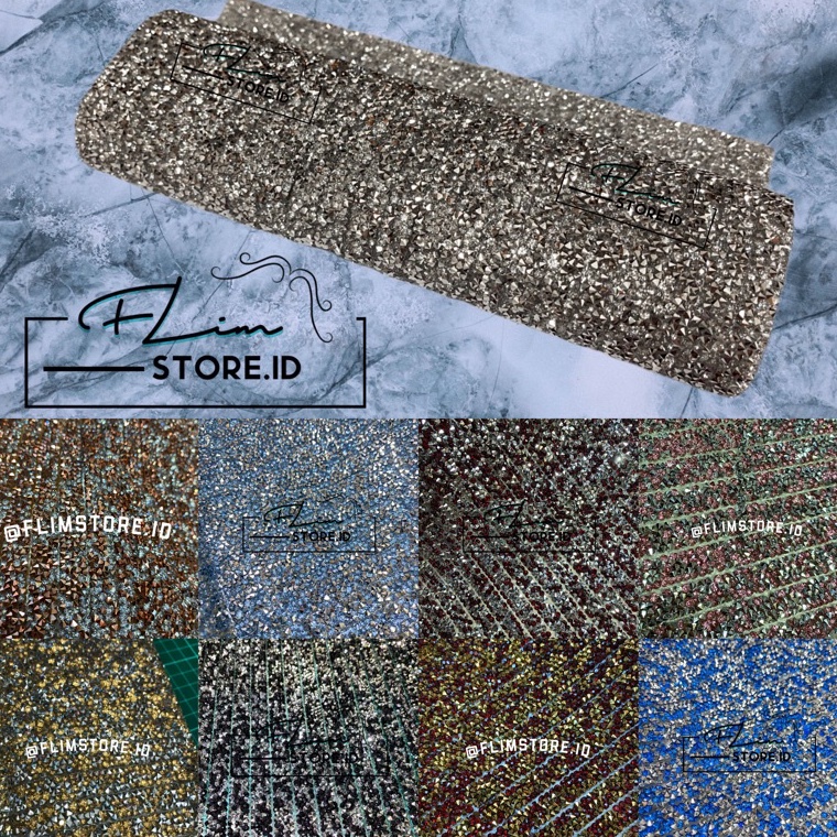 Terlaris Tikar setrika Payet kristal rhinestone diamond acak gosok lembaran 22x4 cm Aksesoris Tikar 