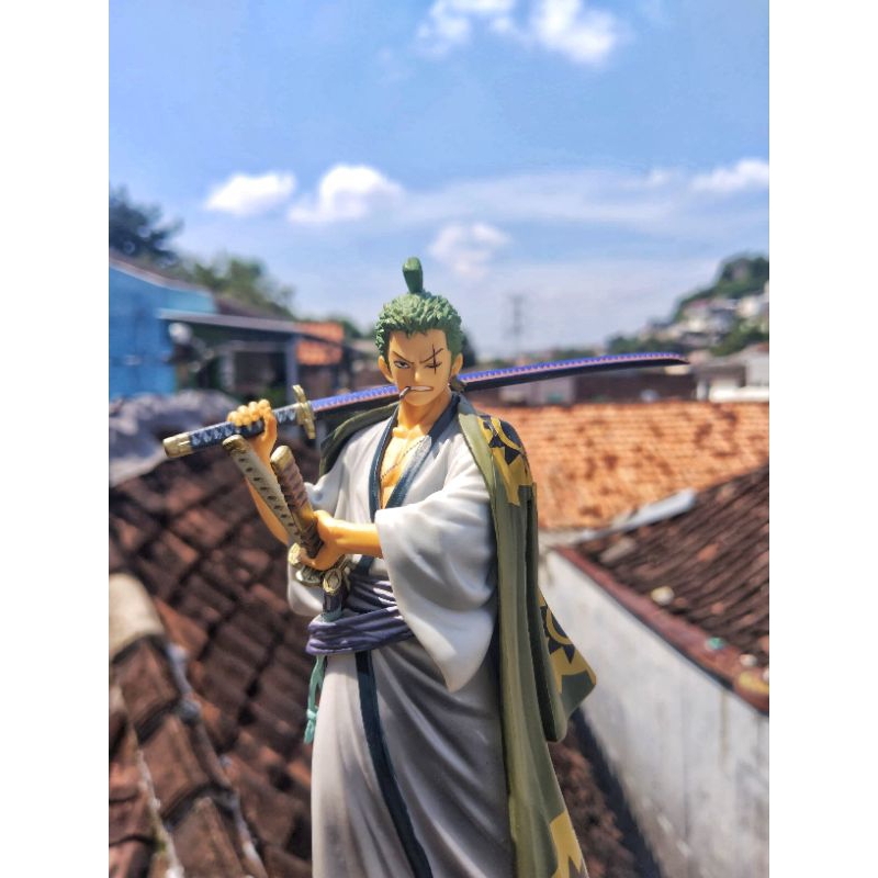 Action Figure One Piece Grandline Men Roronoa Zoro wano Original (Rare Item)