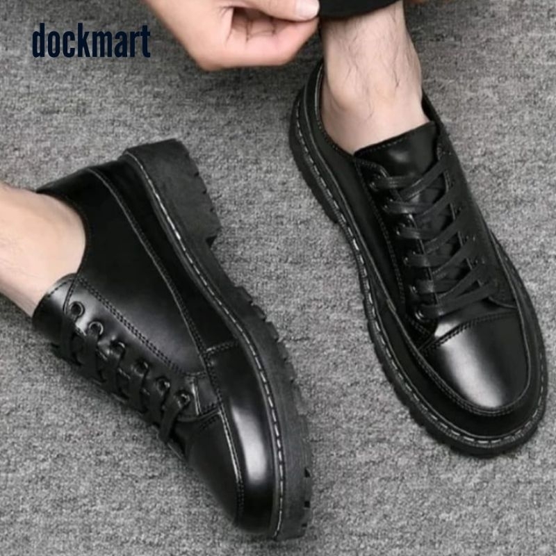 sepatu sekolah original model dockmart black