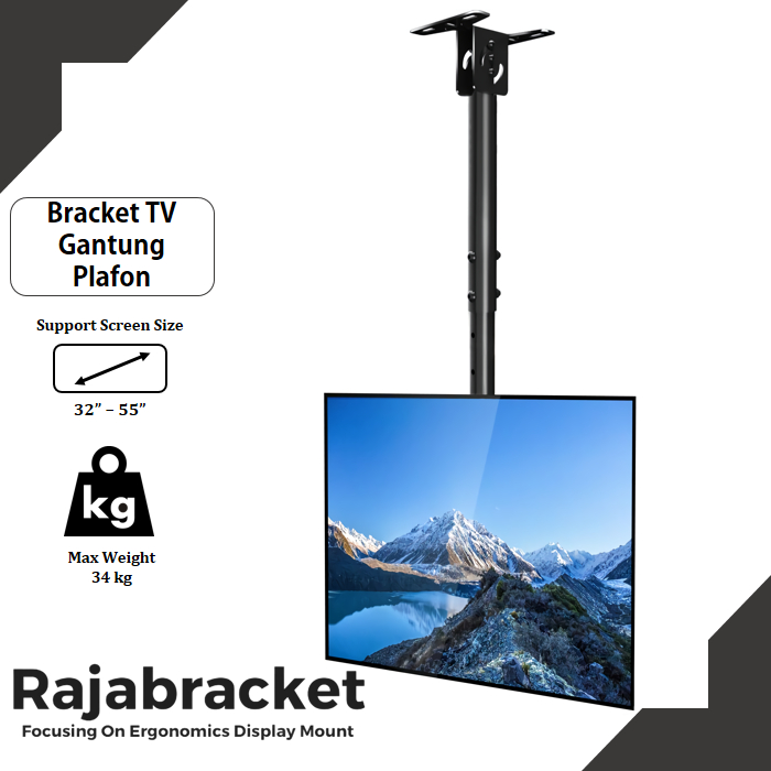 Bracket TV Gantung 55 50 43 40 32 inch, Bracket TV Gantung/Plafon/Ceiling TV LED LCD