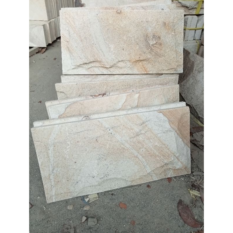 batu alam palimanan rta ukuran 15×30cm (rata alam) / batu alam palem/ batu alam pagar/ batu alam din