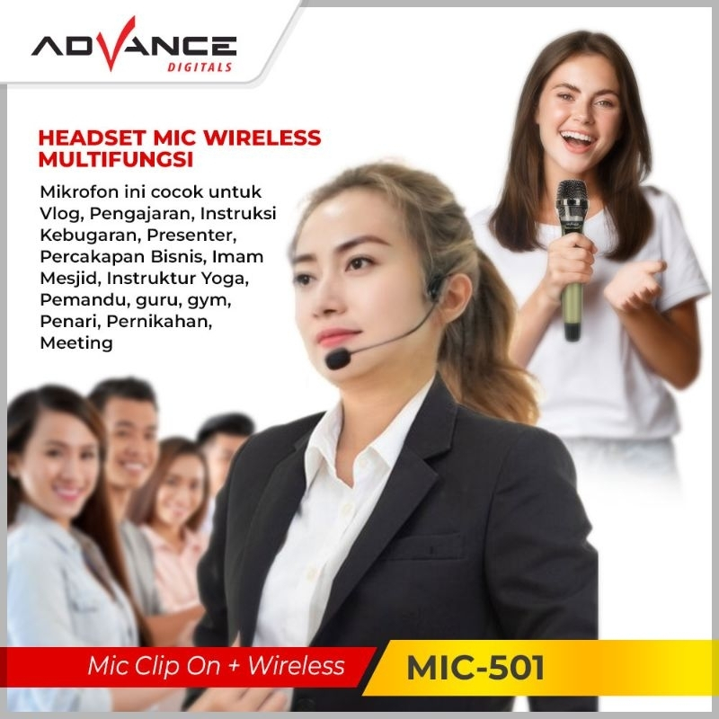 Wireless Microphone Mic 500 501 Advance