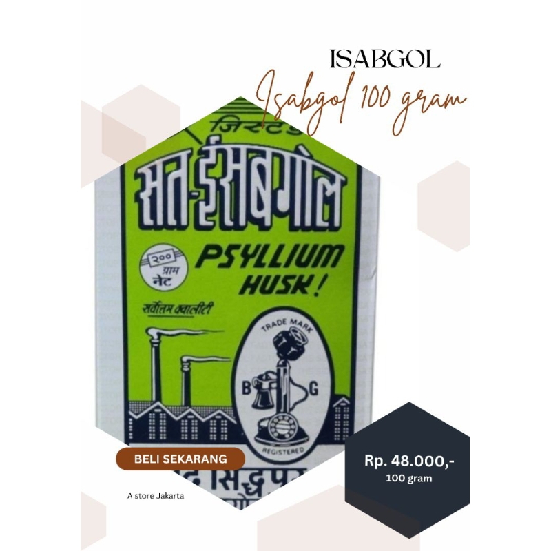 

Isabgol Psyllium Husk India 100% Natural – Serat Alami Pencernaan