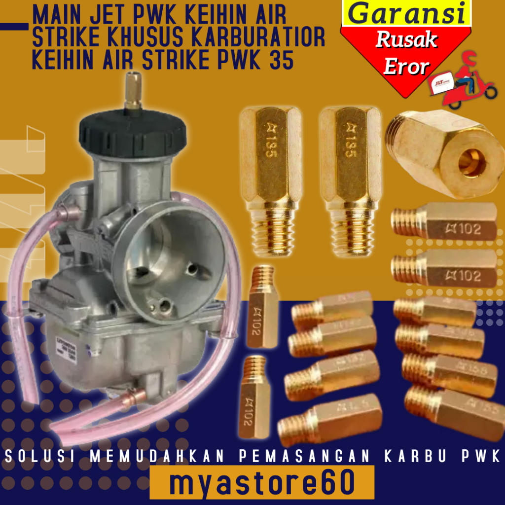 Main jet pwk keihin air strike khusus karburator keihin air strike pwk 35