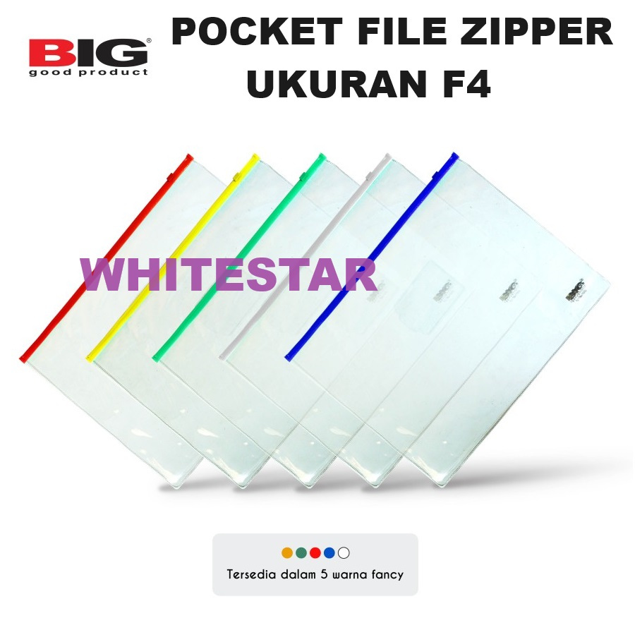 

map pocket file / document pouch zipper ukuran F4 + name tag big 9006