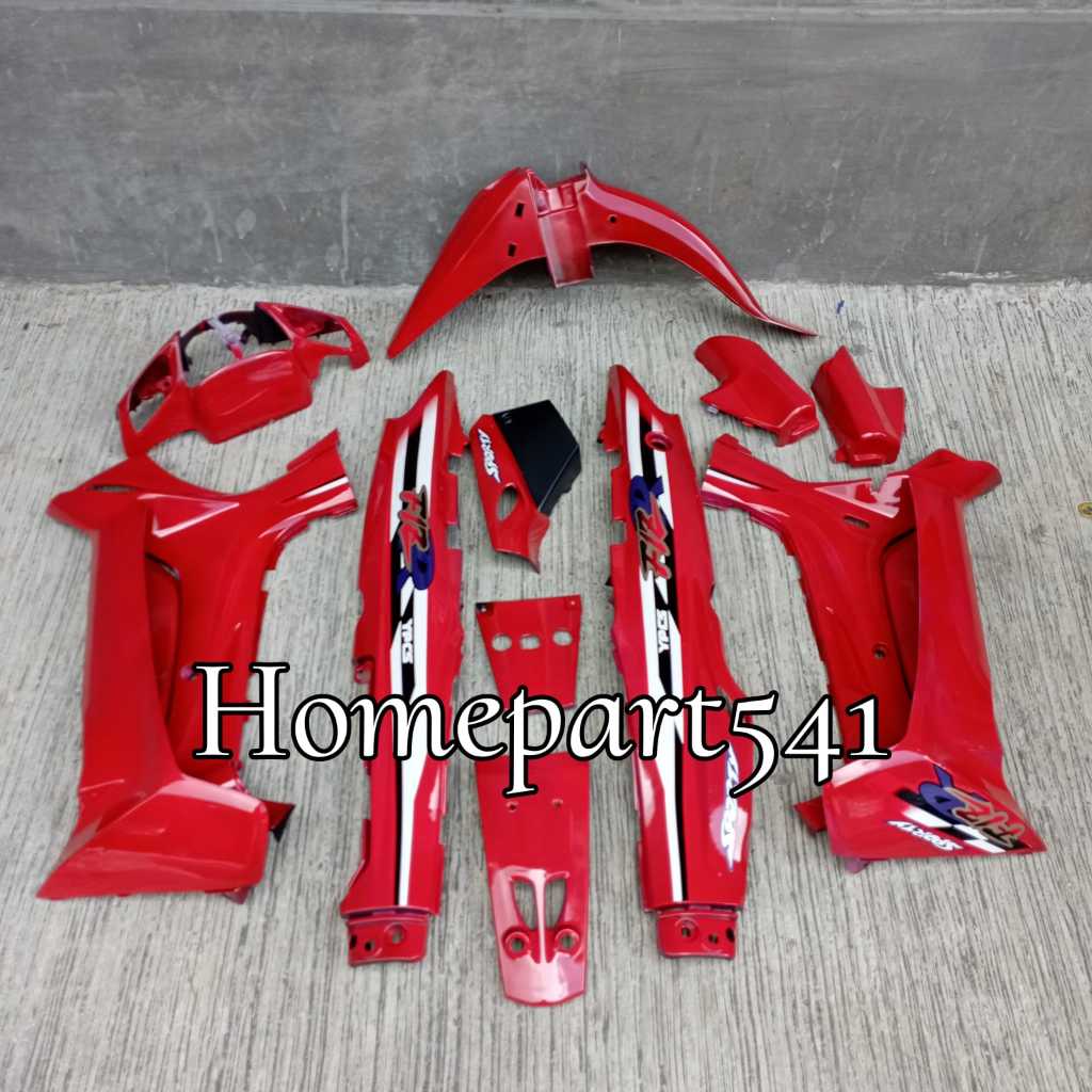 FULL SET BODY HALUS YAMAHA FIZR FIZ R SPORTY 1998 WARNA MERAH FERARI