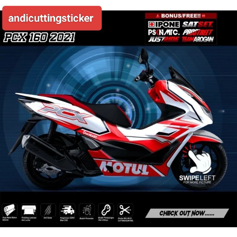 sticker decal fullbody Honda PCX 2021/variasi fullbody Honda PCX