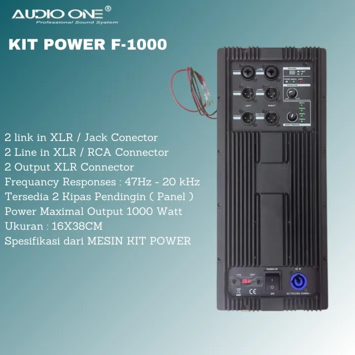 Mesin Kit Power F-1000 1000 watt Original bisa untuk subwoofer dan speaker Original