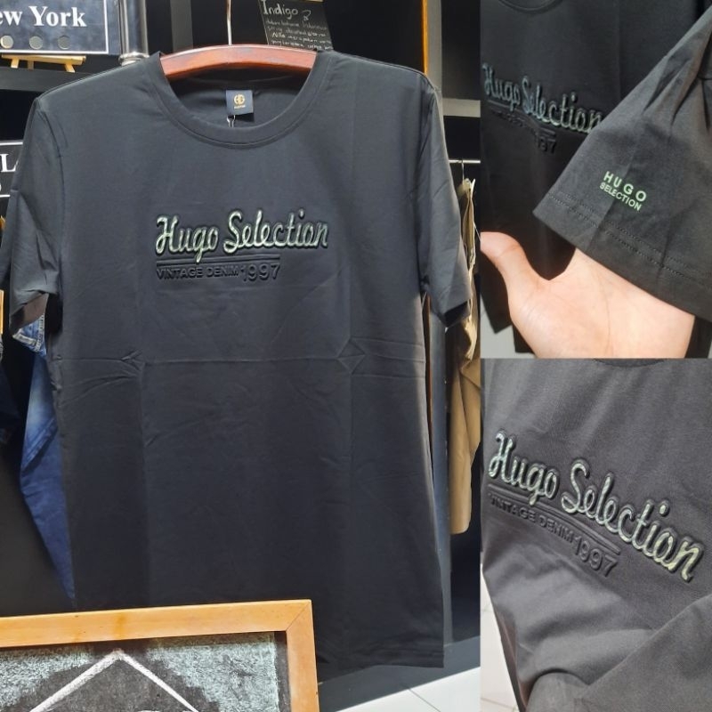 KATALOG KAOS HUGO SELECTION TERBARU ☆☆ 100% ORIGINAL ☆☆ WARNA HITAM DENGAN SABLON TIMBUL DAN METALIK