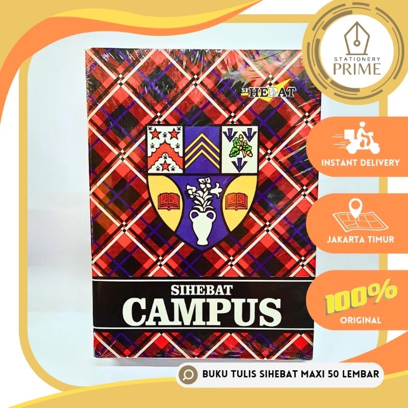 

Buku Tulis SIHEBAT Campus Maxi 50 Lembar (1 Pack isi 10 Buku)