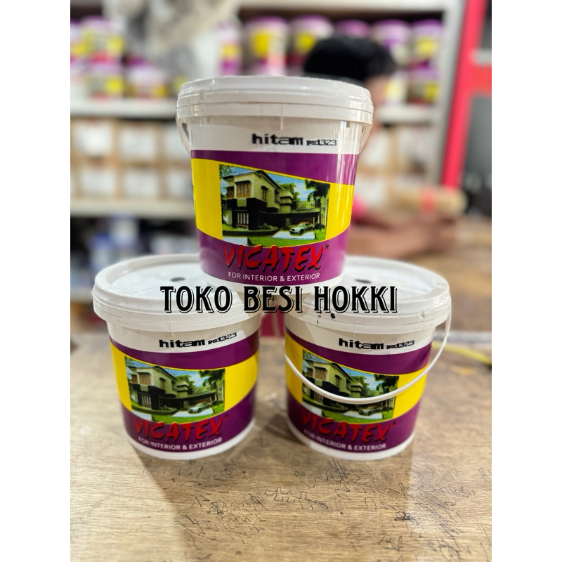 Cat Tembok Vicatex 1kg / Cat Tembok 1kg / Cat air 1kg (Hitam)