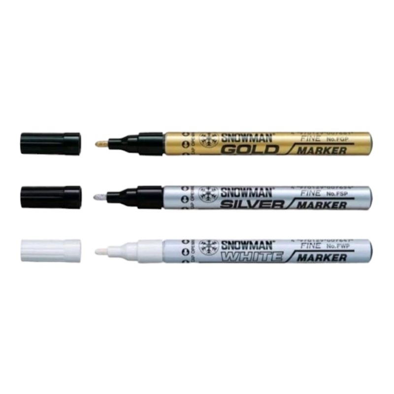 

(Bisa COD) SPIDOL PAINT MARKER SNOWMAN FINE GOLD , SILVER , WHITE