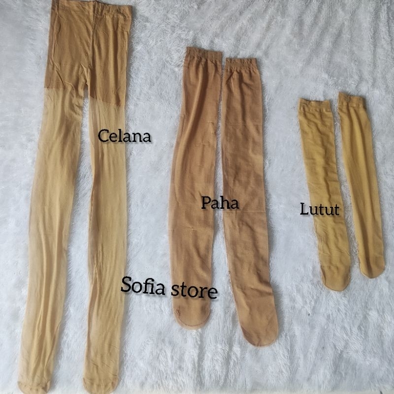 Stocking Kulit Panjang Sepaha Stoking Transparan