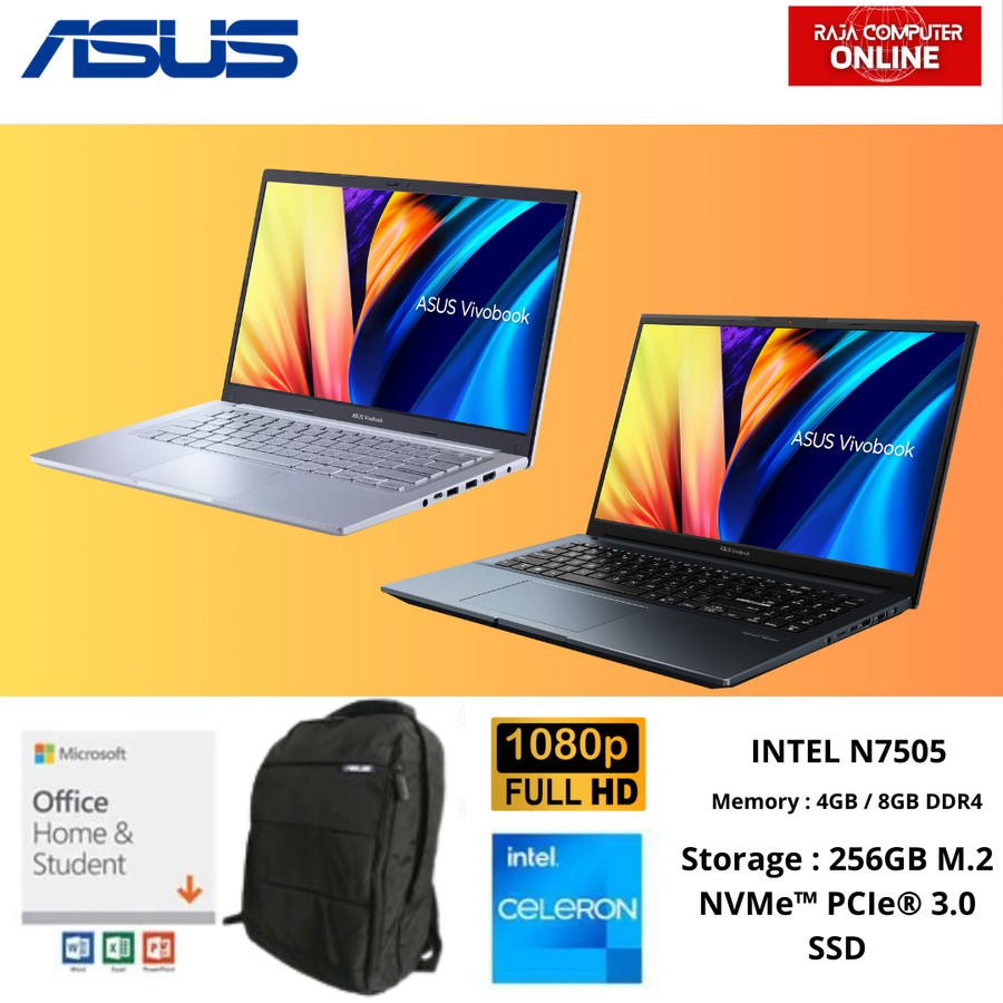 Asus Vivobook 14 A1400EA Pentium Gold 7505 8GB 256ssd 14.0FHD W11+OHS