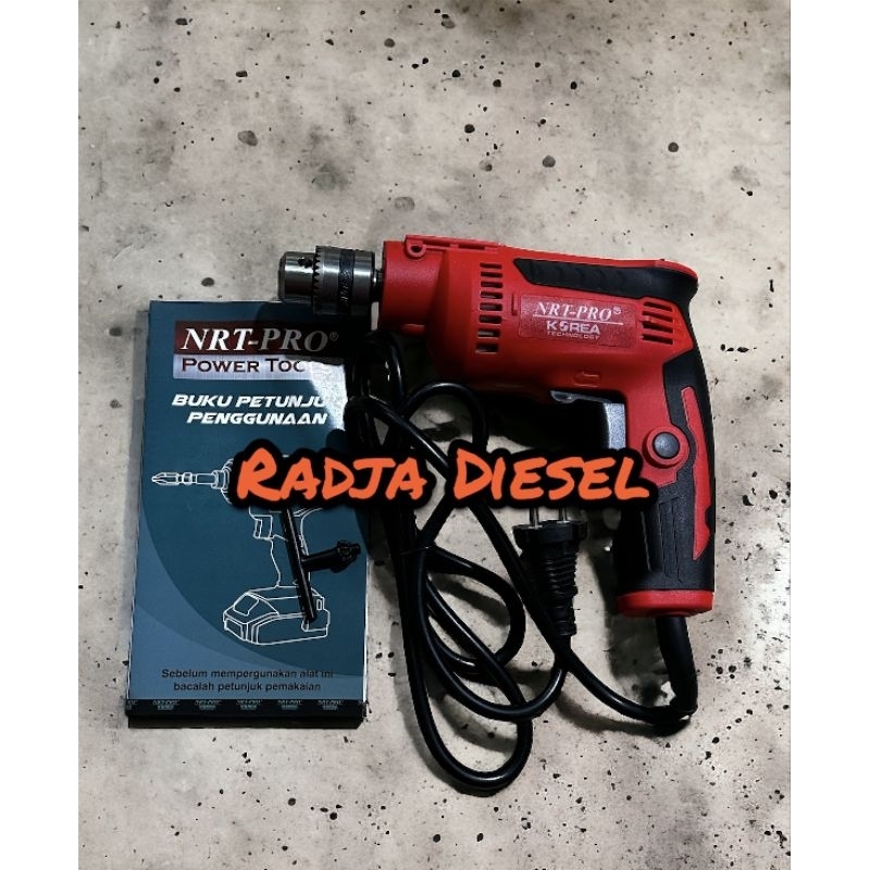 Bor Listrik 10mm Nrt Pro Korea / Mesin Bor Kayu Besi / Bor Tangan Drill 10mm / Bor Bolak Balik