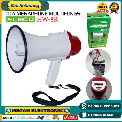 TOA / SPEAKER TOA / MEGAPHONE FLECO HW-8R RECHARGEABLE/PENGERAS SUARA/UNTUK MEREKAM SUARA HARGA PALI
