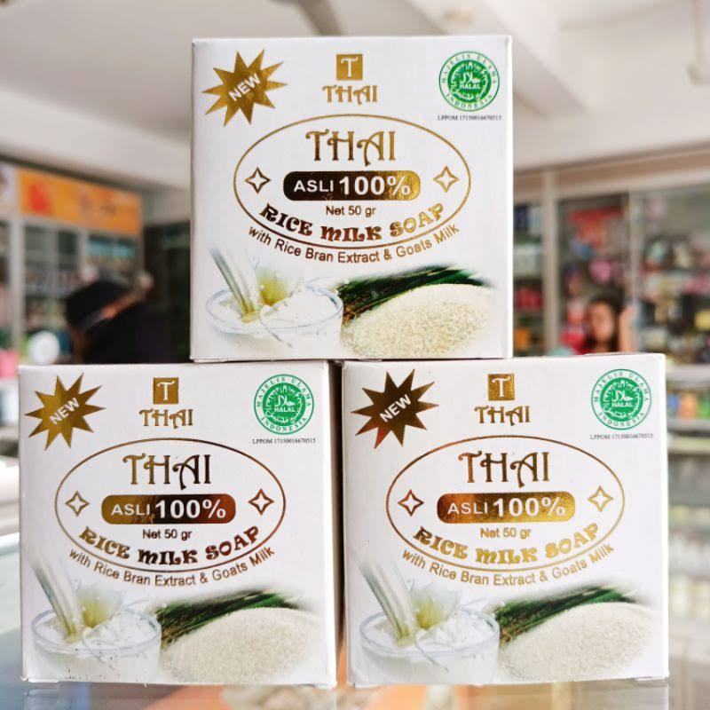 (SABENA SHOP) Thai Goat Milk Brightening Soap / Thai Papaya Brihtening soap 50gr / Thai Rice Milk So