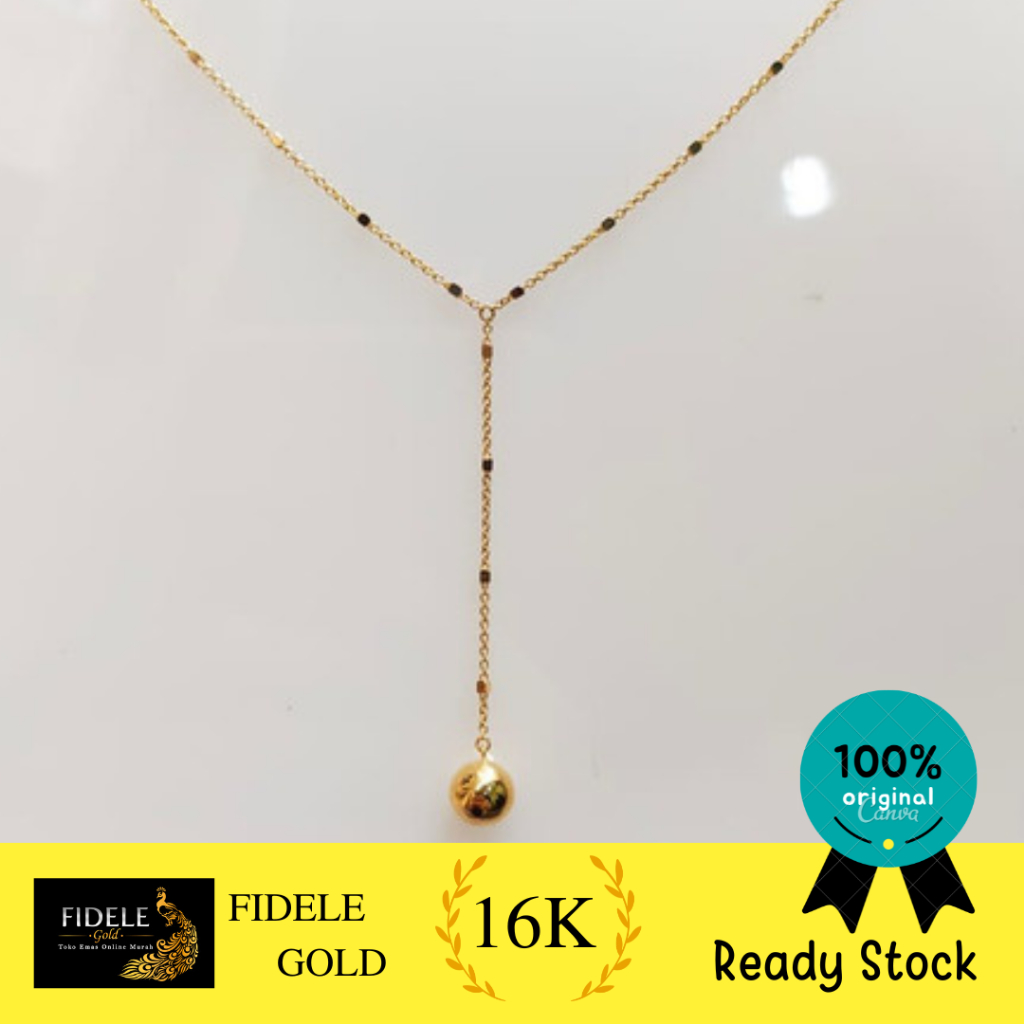 Kalung emas fashion kalung bola emas tua 700 16k