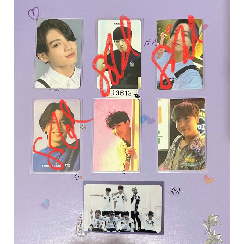 JUNGKOOK PHOTOCARD ( POB BE, POB BUTTER, ORUL, SAMSUNG)