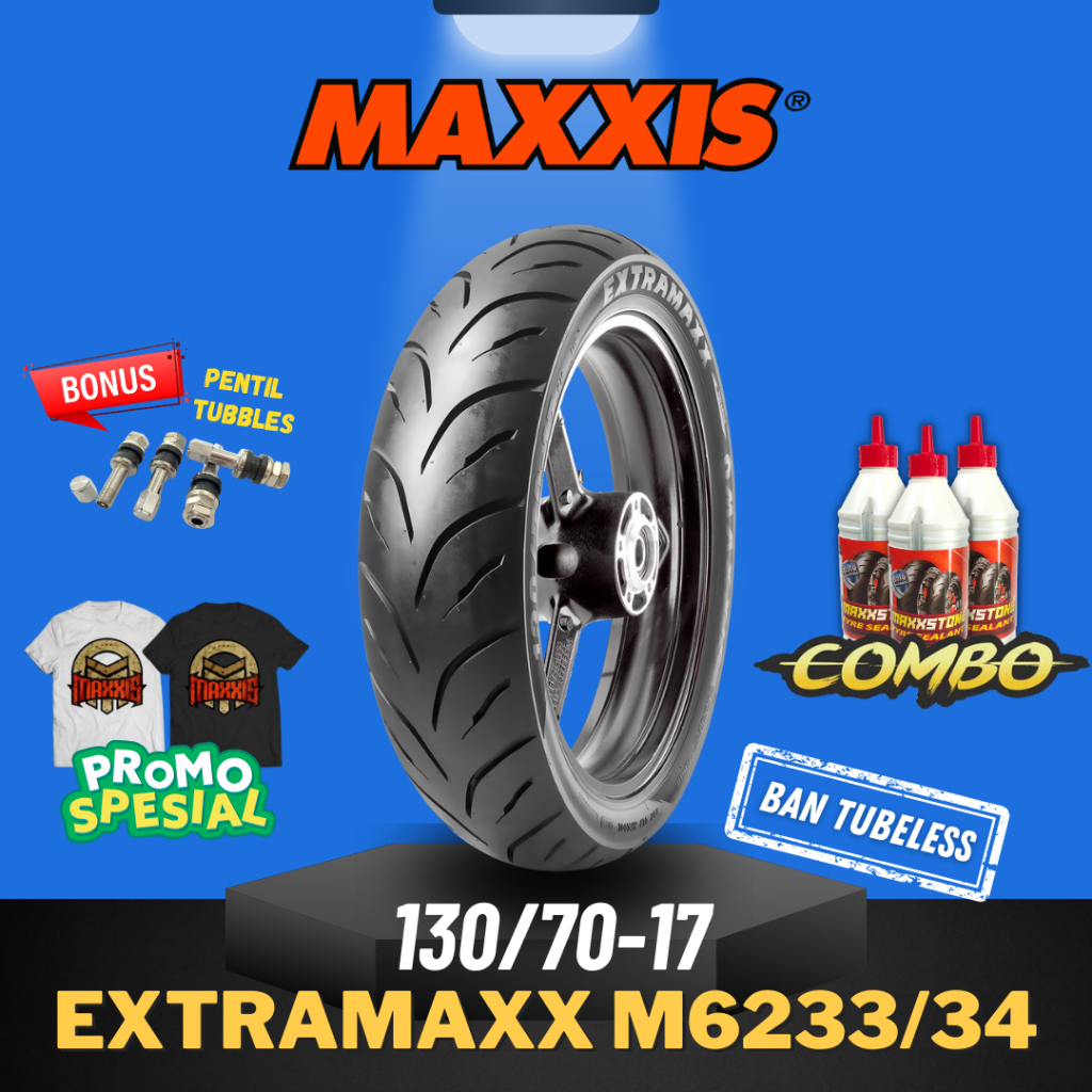 [READY COD] MAXXIS EXTRAMAXX RING 17 / BAN MAXXIS 130/70-17 / 130-70-17 BAN TUBELESS BAN LUAR / BAN MOTOR TUBLES