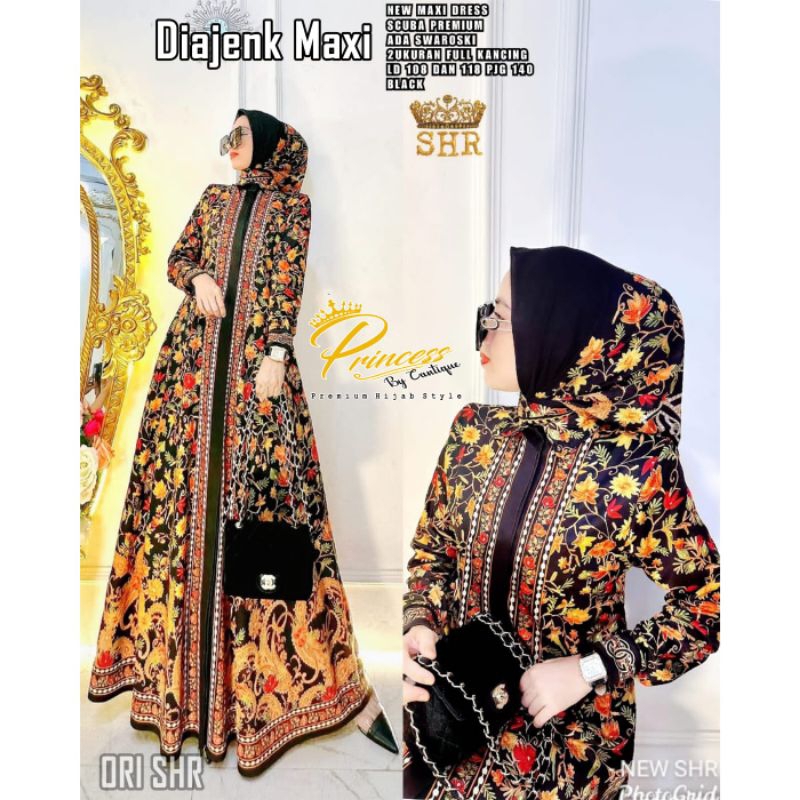 NEW SHR MAXY DRESS SCUBA 2 SIZE JUMBO DAN STANDART DIAJENK MAXI ORIGINAL PRODUCT BY SHR BEST SELLER 