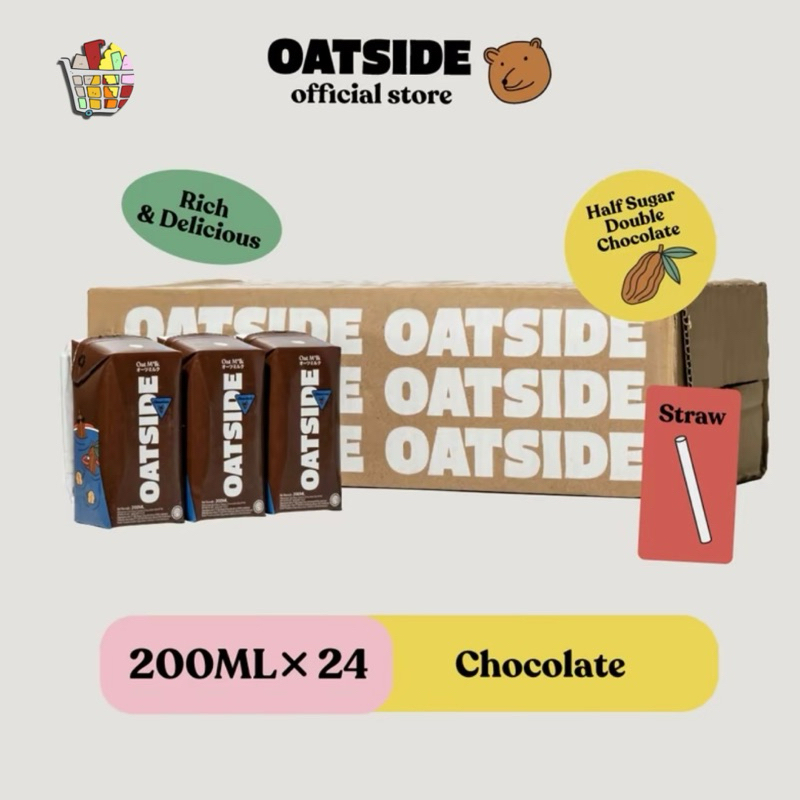 

Oatside Oat Milk Straw 200 ML ( 24 pcs ) - Chocolate