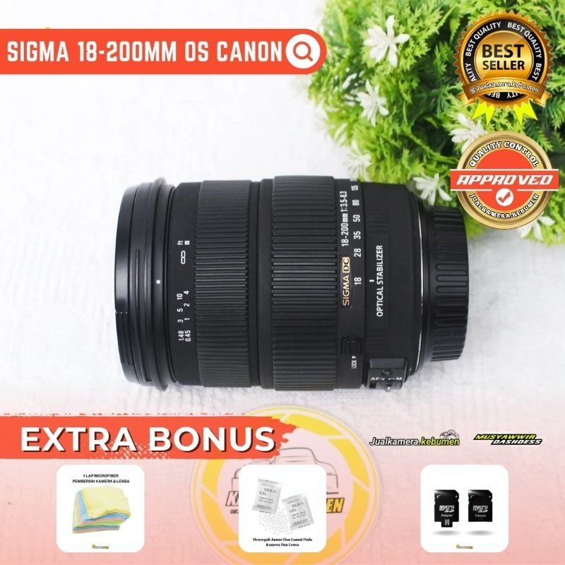 LENSA SIGMA 18-200MM OS SAPUJAGAD FOR CANON MULUS