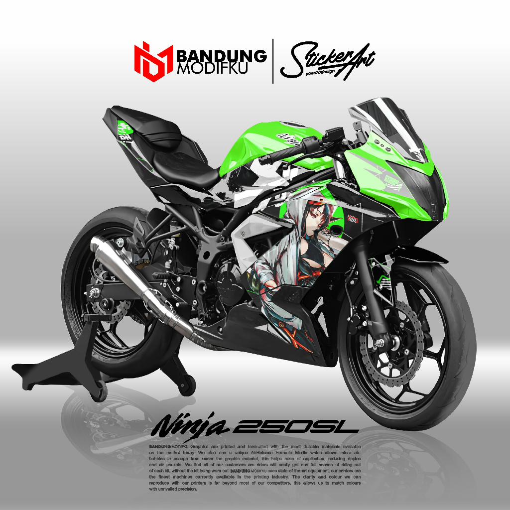 STRIPING NINJA250SL MONO / STICKER / NINJA250RR MONO / 250 / RR MONO / 250SL / 250RR MONO / DECAL / 