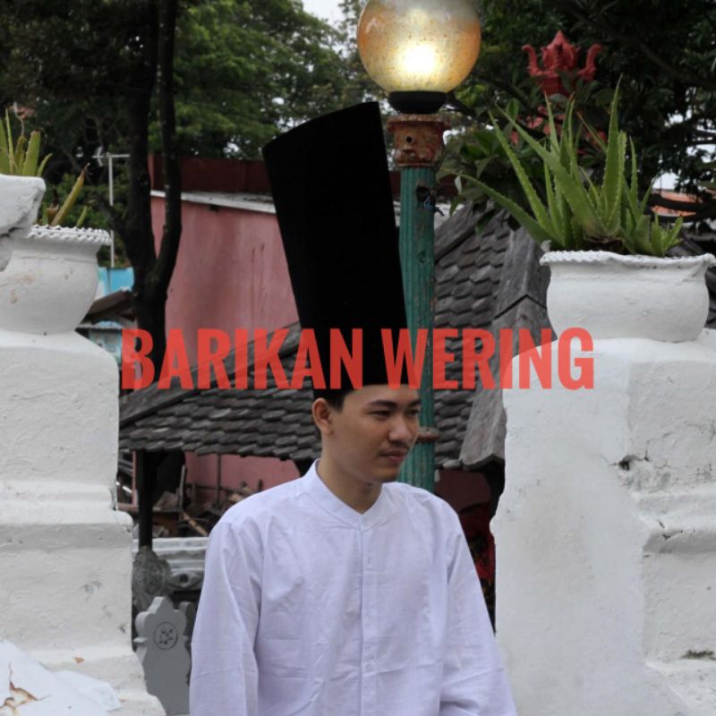 Songkok Hitam 50 CM - Songkok Kopiah Peci Tinggi 50 CM - Songkok Tinggi 50 -Songkok Hitam Polos Ting