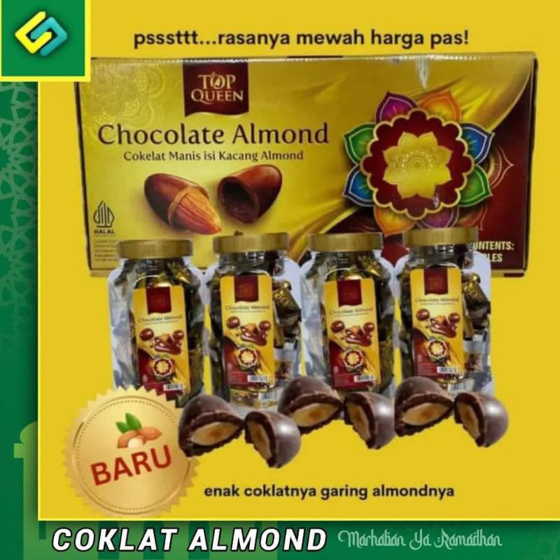 

COKLAT ALMOND ISI 4 TOPLES VIRAL