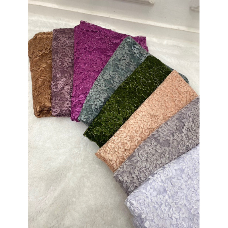 [ALIZ] Kain Brokat Lembaran Sparkle Premium Wanita Bali Halus Brukat Brocade atasan kondangan x oute