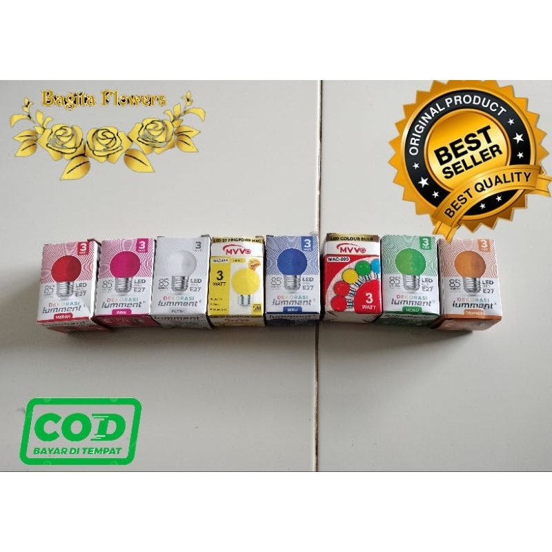 Lampu led 3 watt warna murah dan terlaris