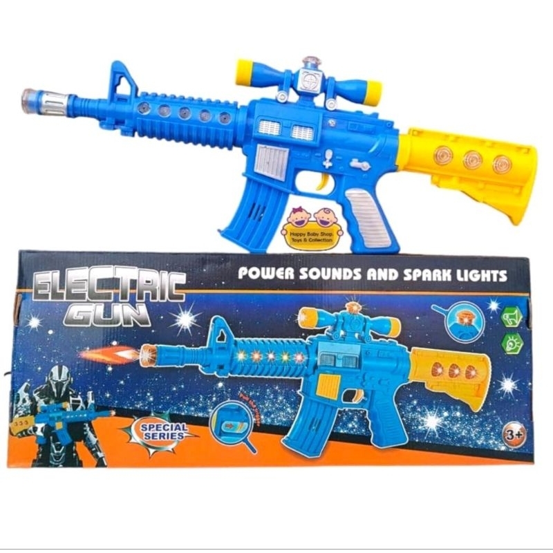 Mainan Pistolan Lampu dan Suara Electric Gunn ST 2437
